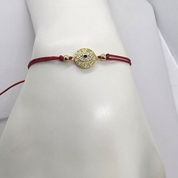 Sterling Silver Evil Eye Bracelet – Adjustable & Stylish - Picture 1 of 3